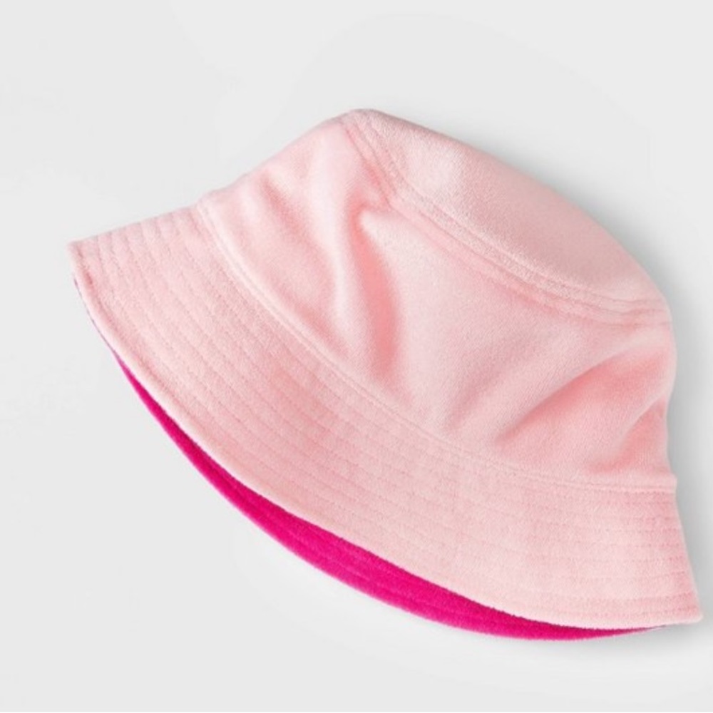 Kids' French Terry Bucket Hat - Cat & Jack COLOR PINK. NWT